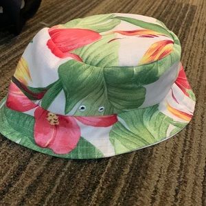 Handmade reversible tropical bucket hat